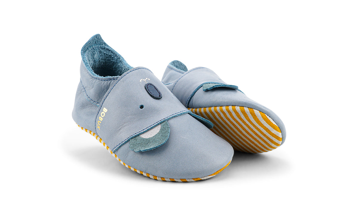 Bobux Semelle Souple Cuir Pinsons Koko Ardoise