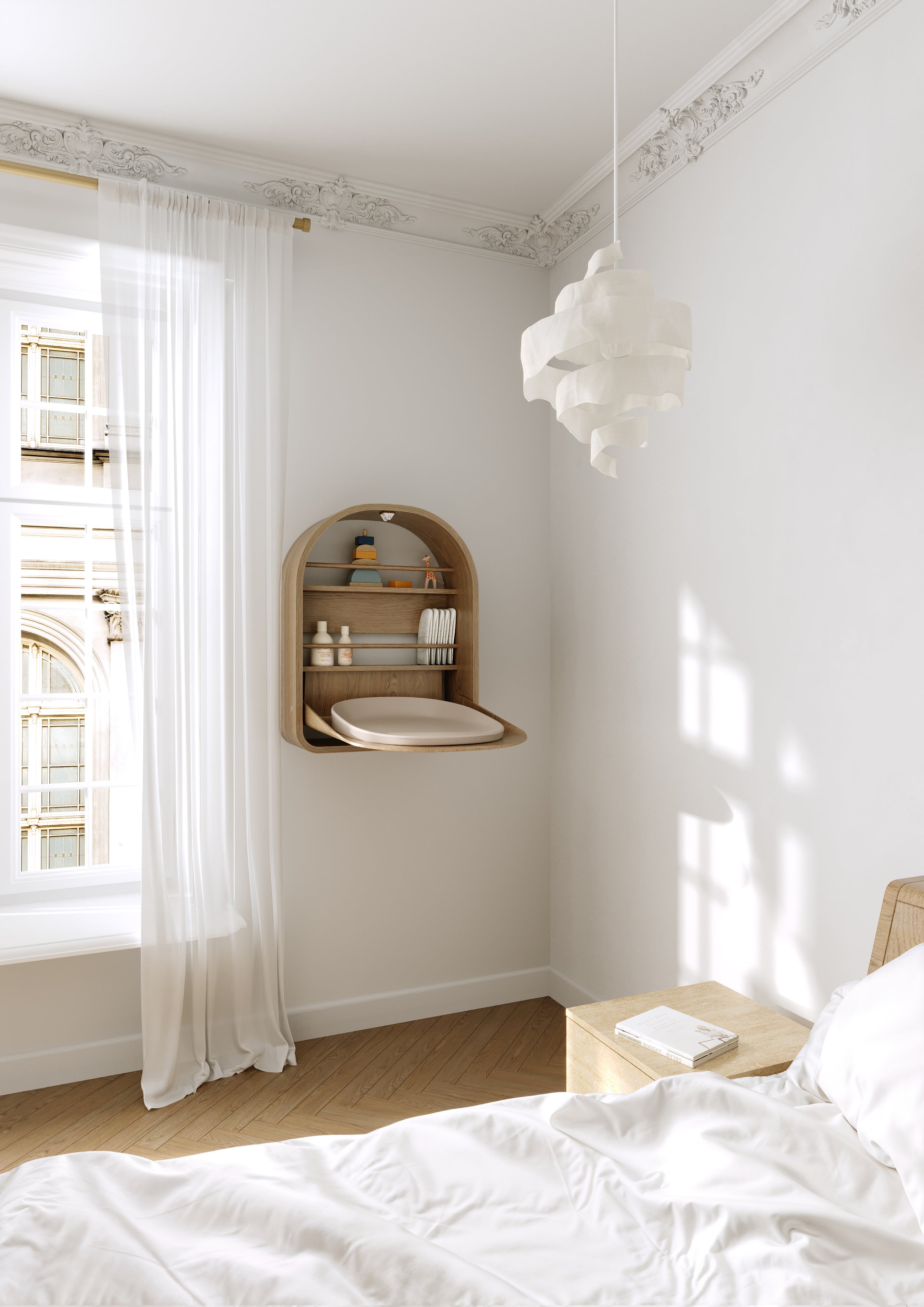 Kas-Kopenhagen-Wandwickeltisch-Kai-natural-Oil-oak-KaiW001