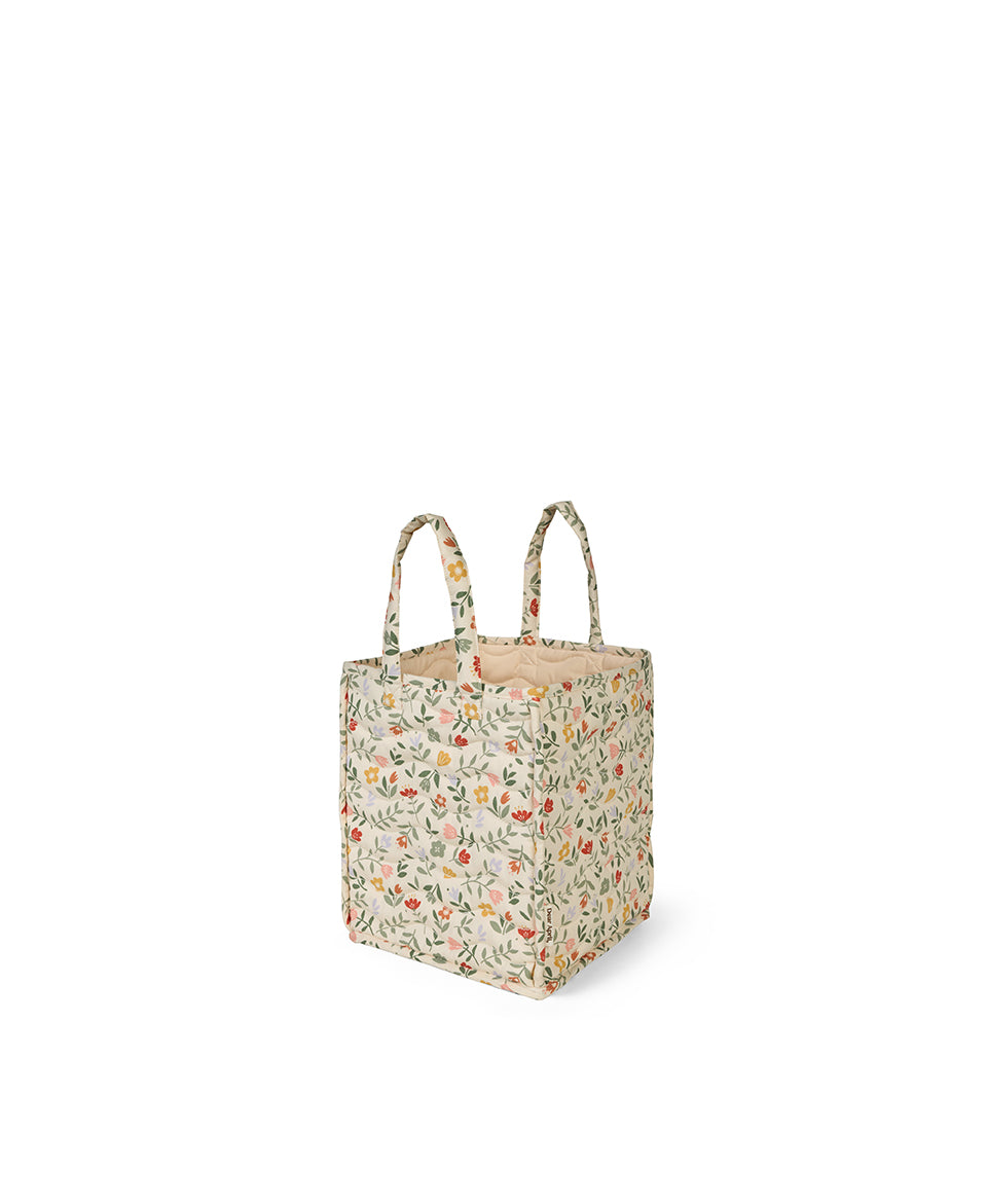 Dear April Ami Aufbewahrungskorb Flower Market aus Bio-Baumwolle für Kinderzimmer und Spielzeug