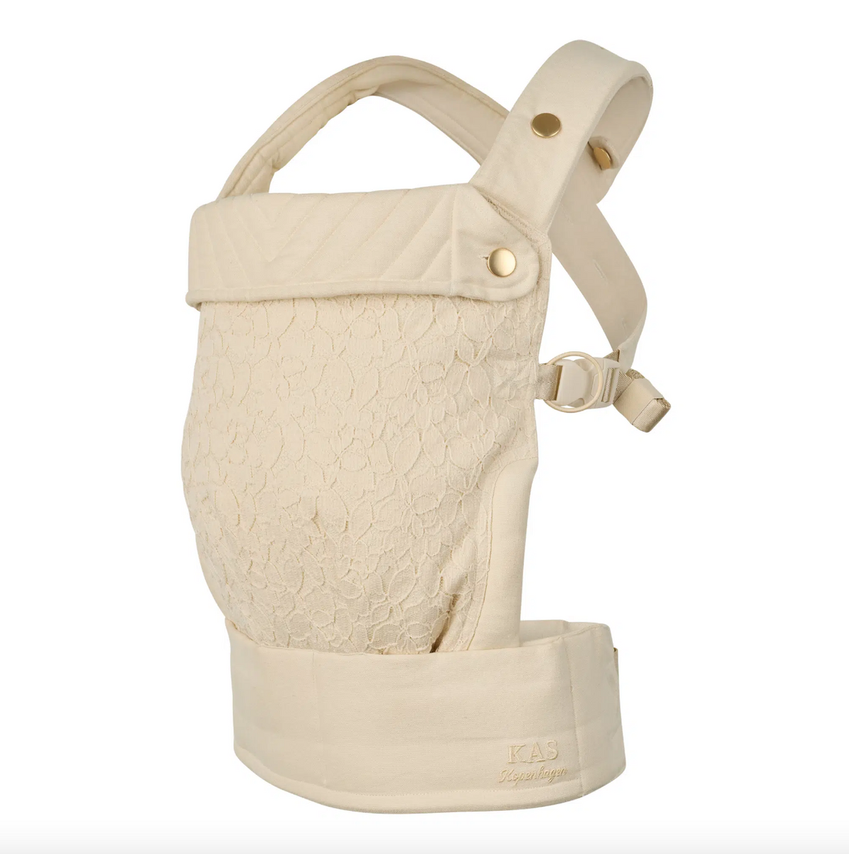 KAS Kopenhagen MIO Babytrage Creme mit Spitze LACE – Produktansicht