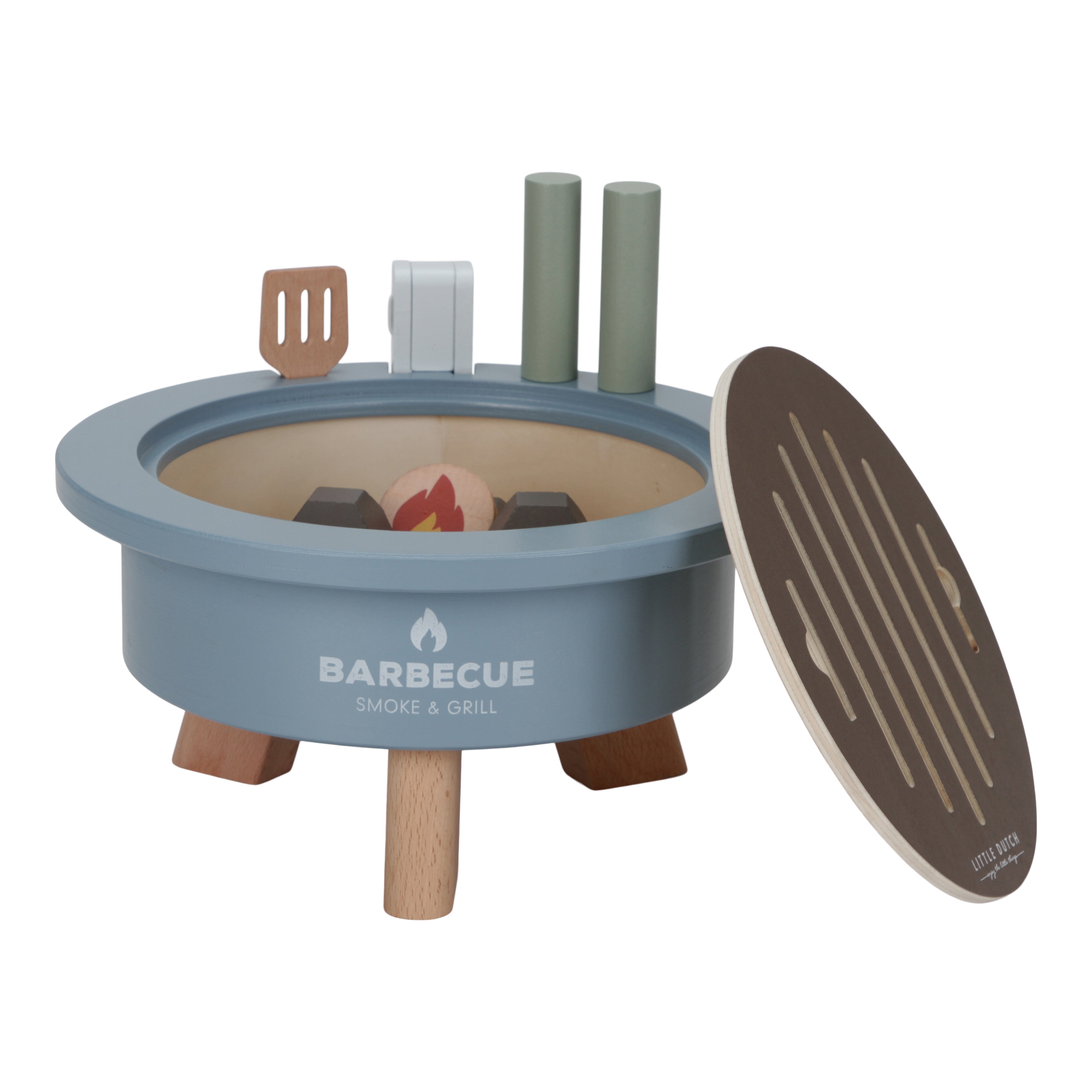 Little-Dutch-BBQ-Barbeque-Grill-Set-Holz-LD8021