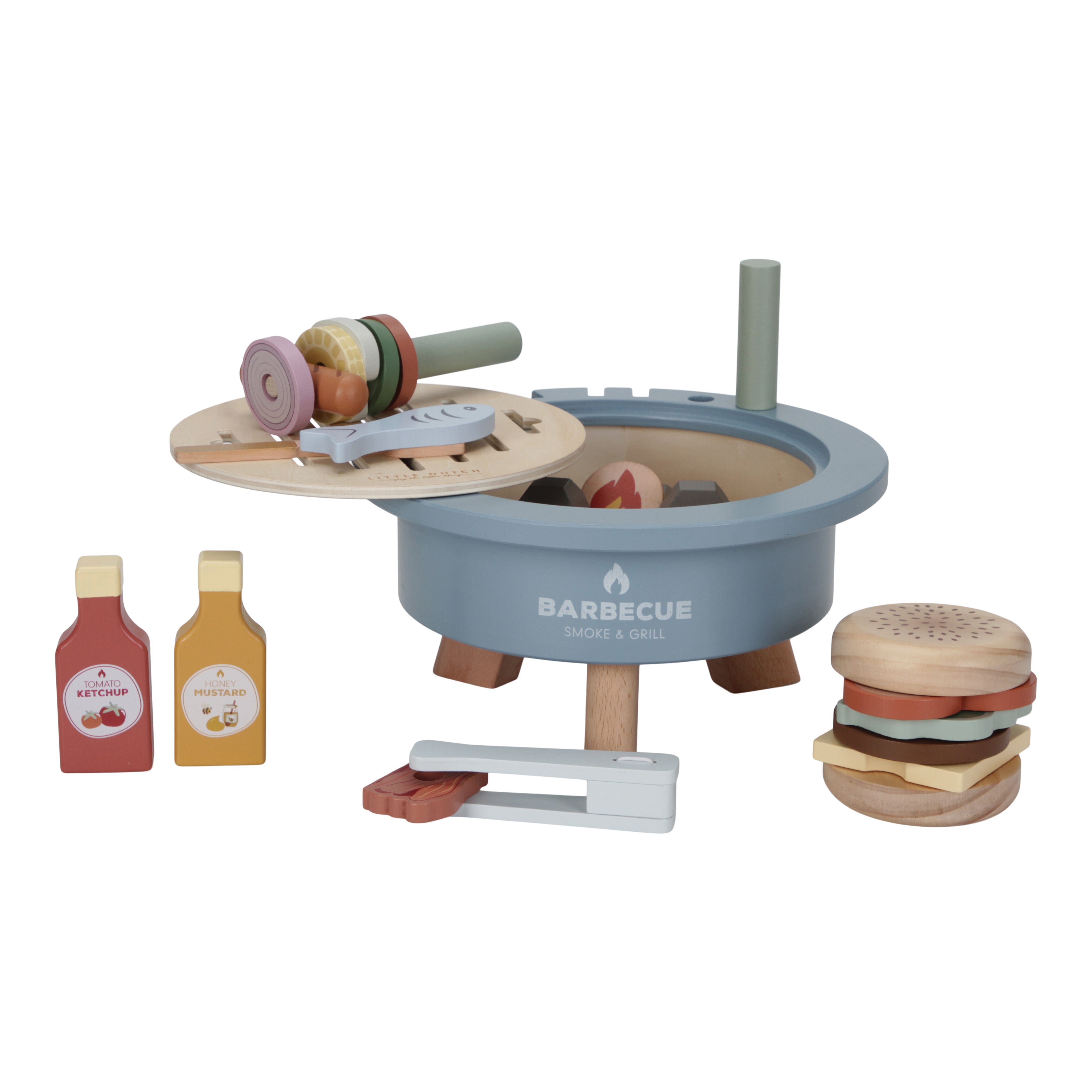 Little-Dutch-BBQ-Barbeque-Grill-Set-Holz-LD8021