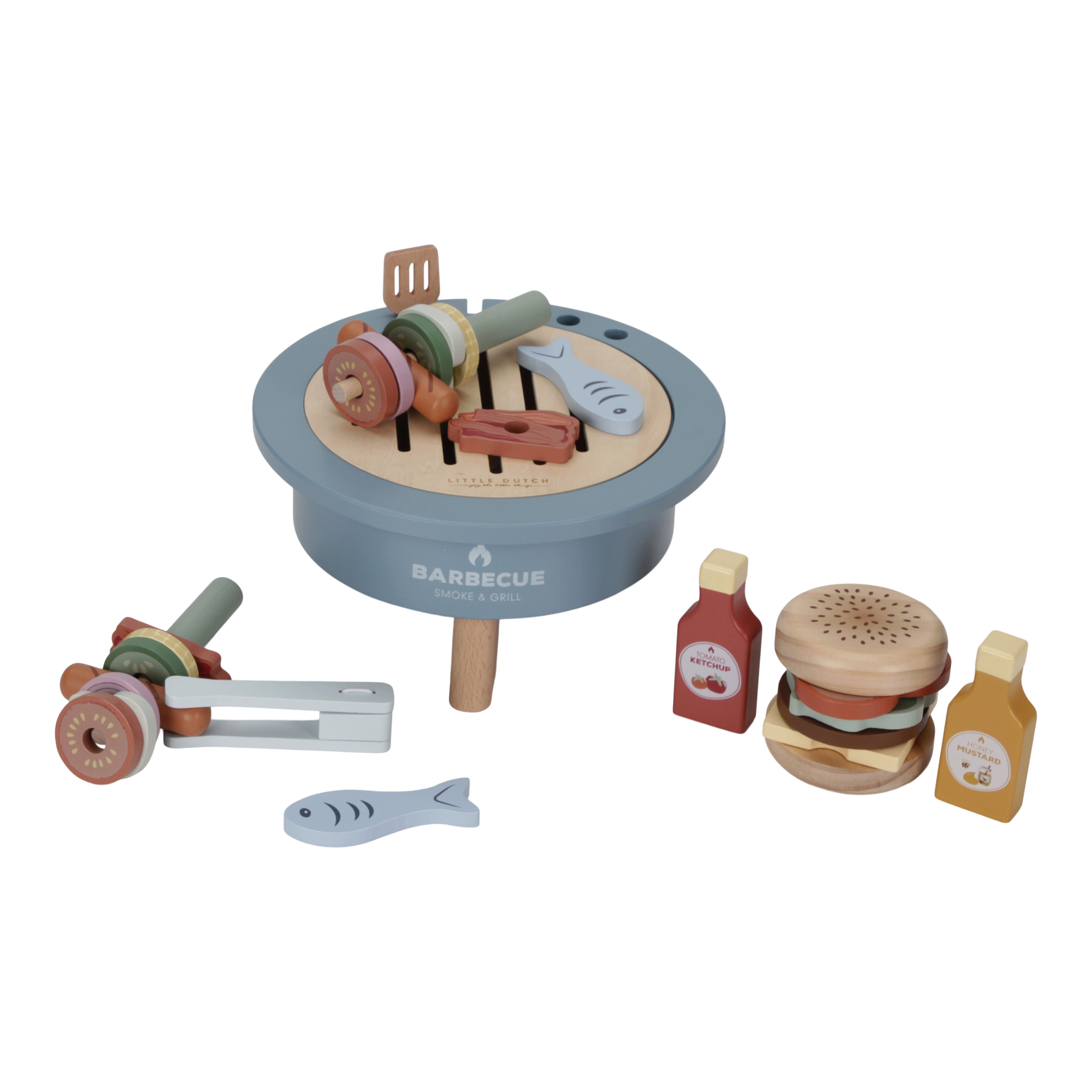 Little-Dutch-BBQ-Barbeque-Grill-Set-Holz-LD8021