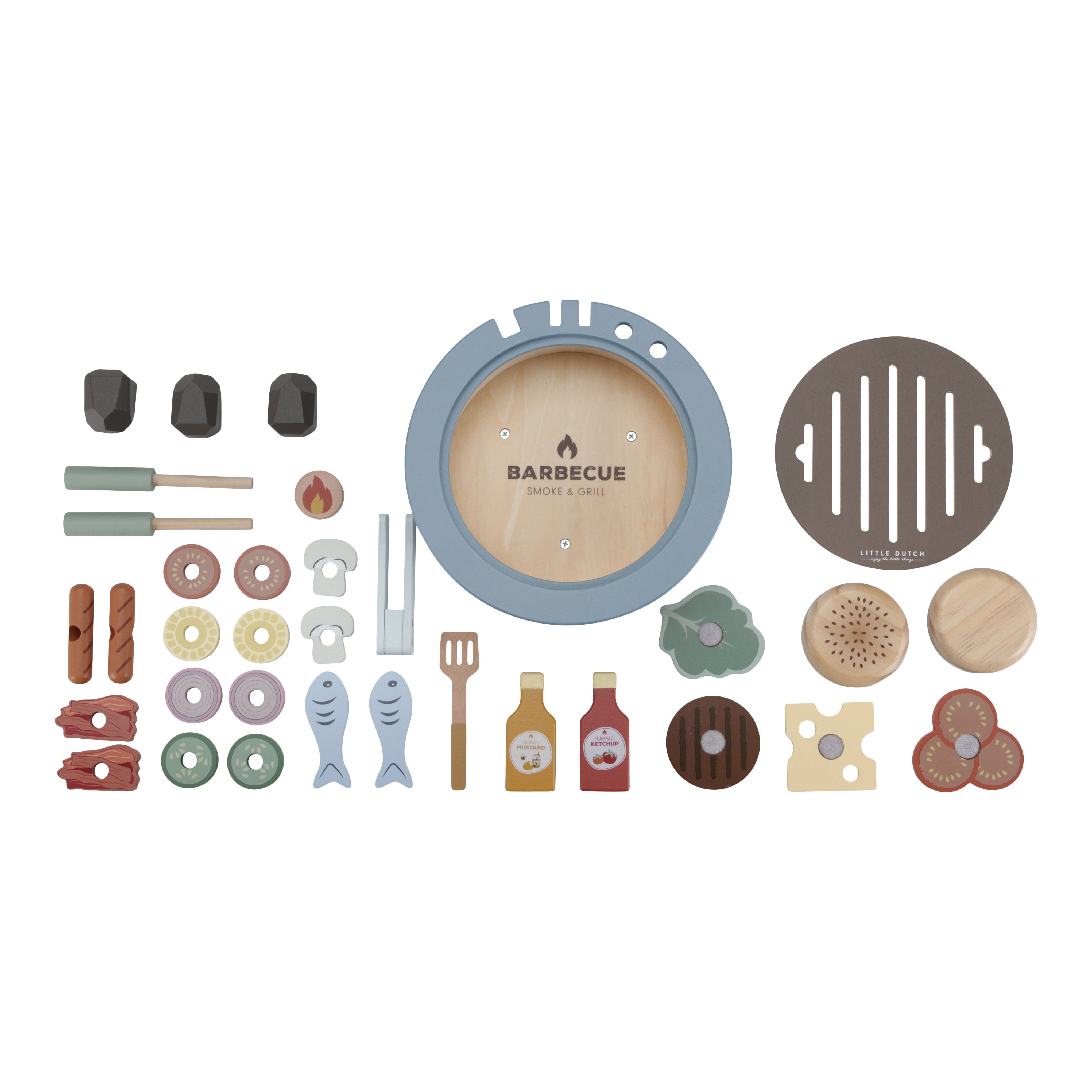 Little Dutch Barbecue und Grill Set aus Holz FSC