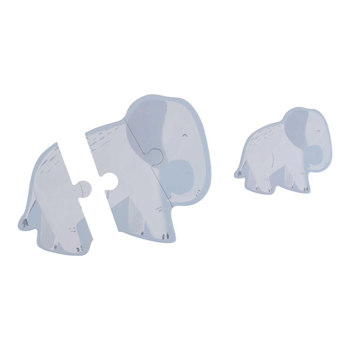 Little Dutch 6 Tierpuzzles aus stabilem Karton für Kinder ab 2 Jahren - Elefant