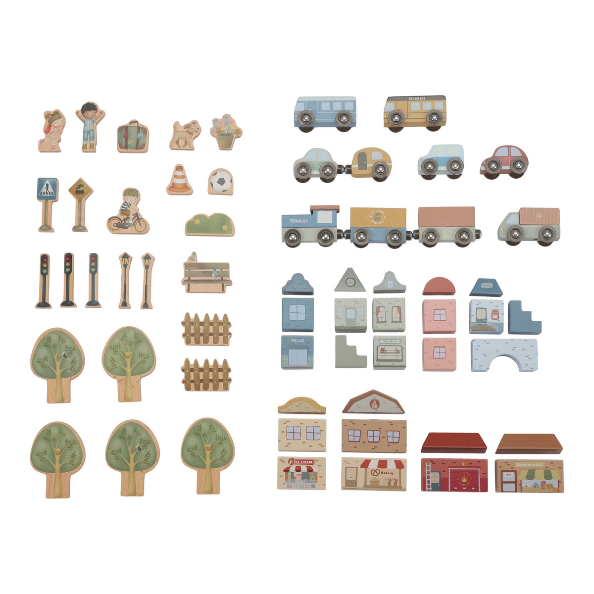 Zubehör zur XL Eisenbahn Holzset von Little Dutch