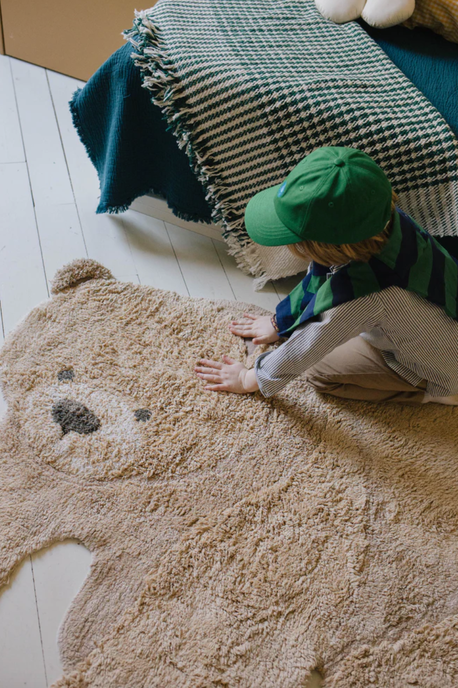 Nachhaltiger Baumwollteppich Bär für das Kinderzimmer