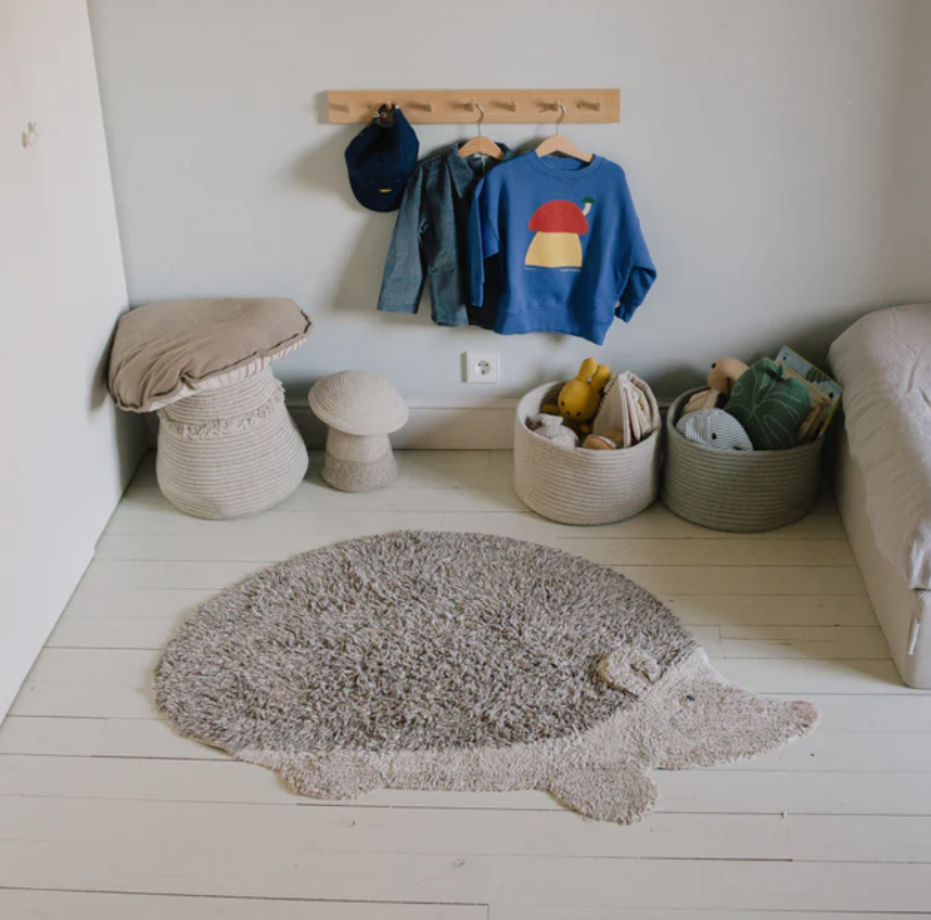 Waschbarer Teppich in Igelform für das Kinderzimmer