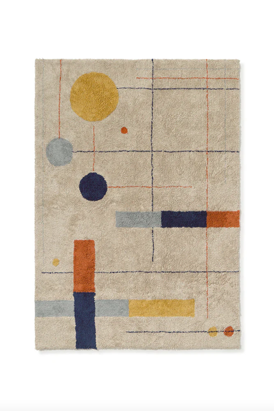 Lorena Canals Teppich Geometrical Shapes - waschbarer Teppich aus Baumwolle.