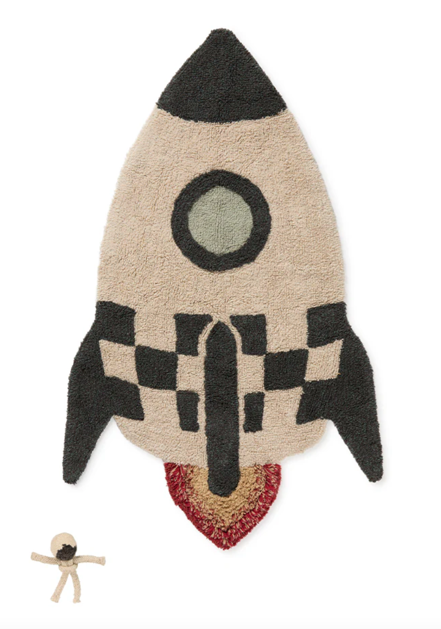 Spielteppich aus Baumwolle Rakete