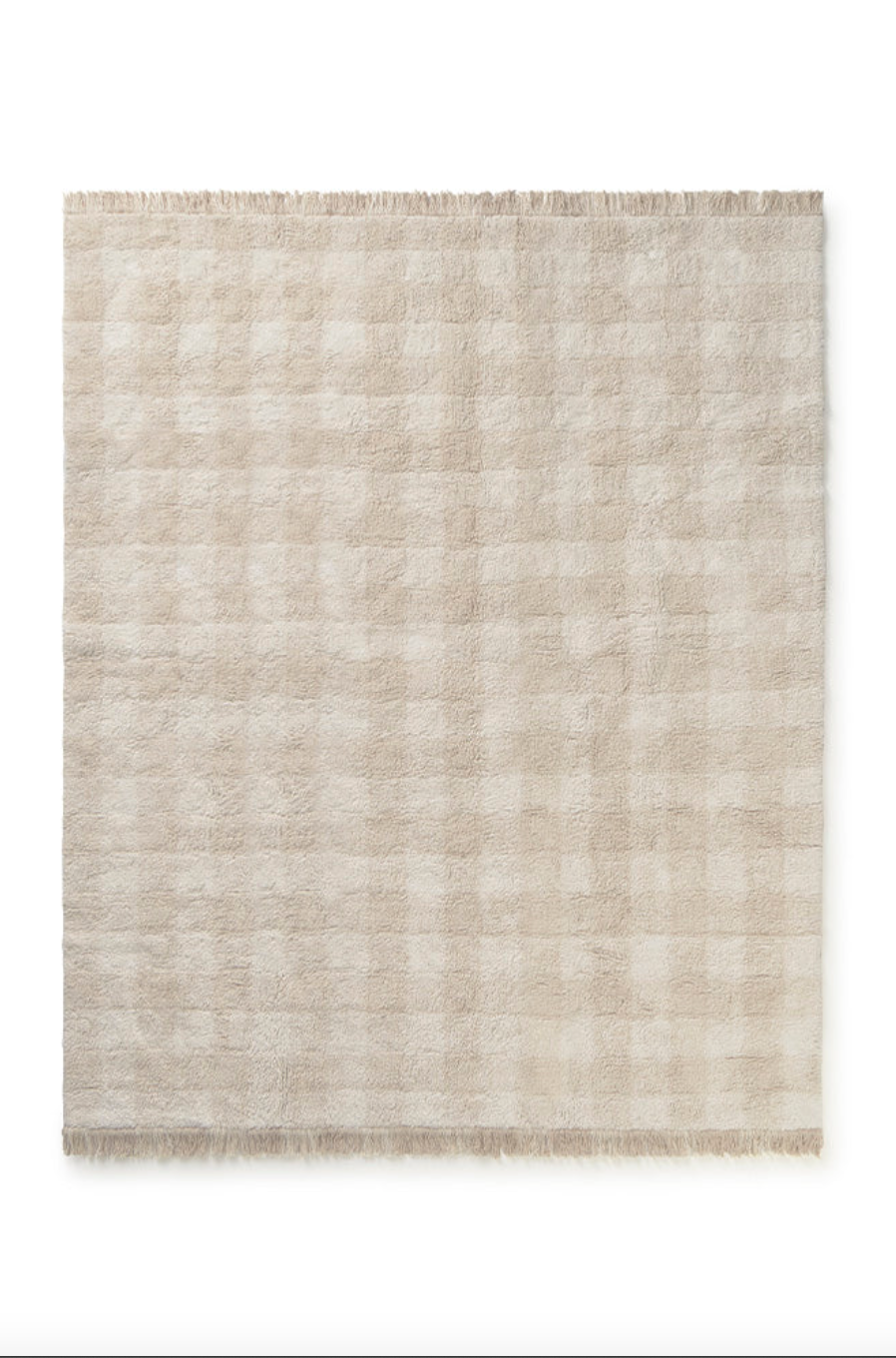 Lorena Canals waschbarer Teppich aus Baumwolle mit Karomuster - Vichy Ivory
