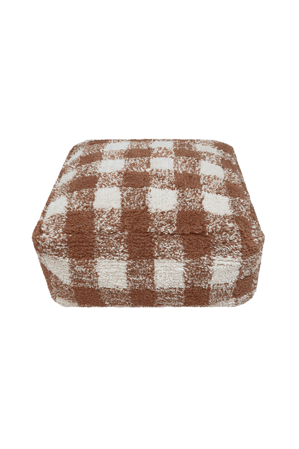 Lorena Canals-Sitzpouf-Sitzkissen-Vichy-Toffee