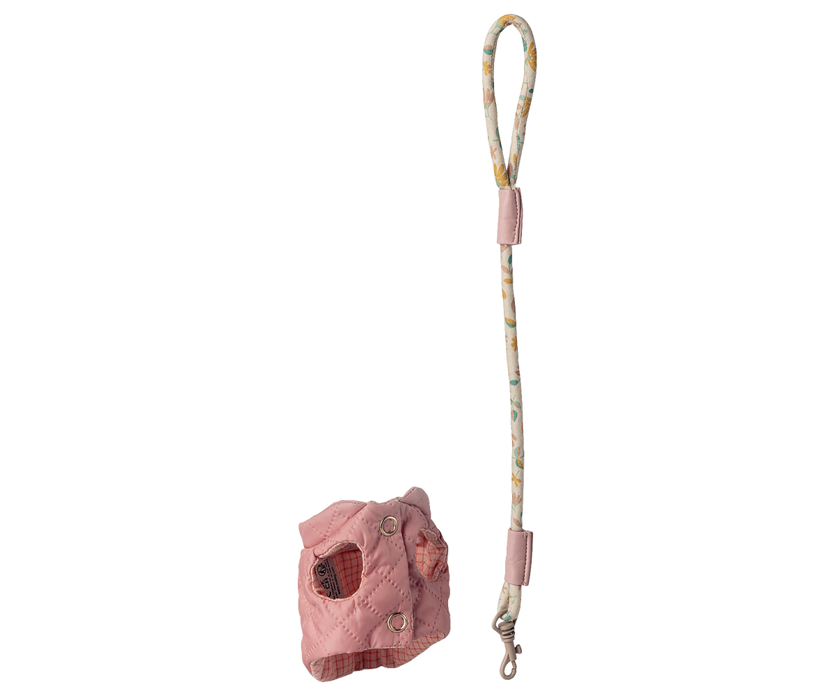 Maileg-Pet-Supply-Halsband und Leine-rose-16-6913-00