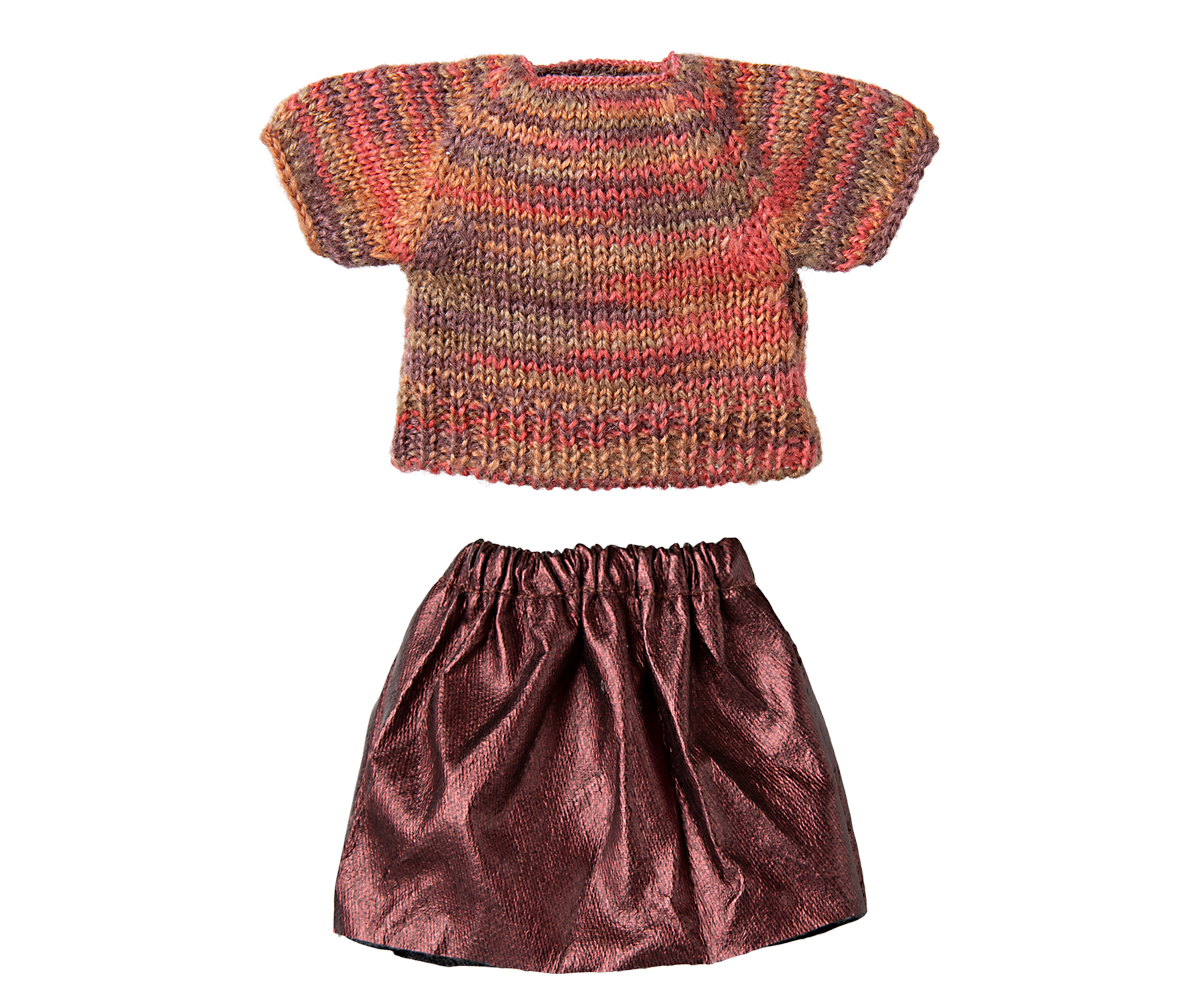 Maileg Rock und gestrickte Bluse Mama Maus