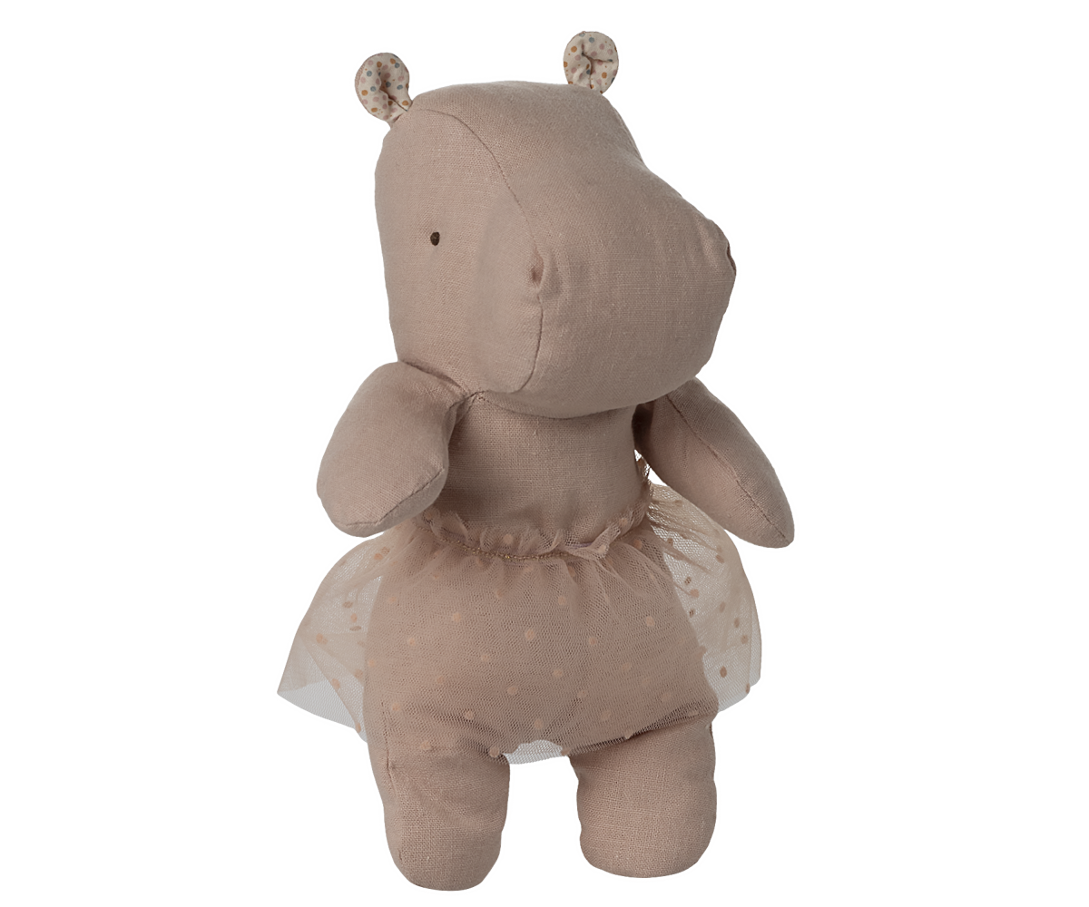 Maileg-Safari friends-Hippo with skirt-small-soft-rose-16-5601-00