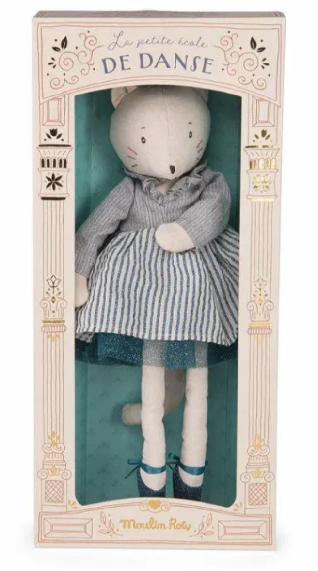 Schöne verpackte Katze von Moulin Roty aus der Serie petite école de danse.