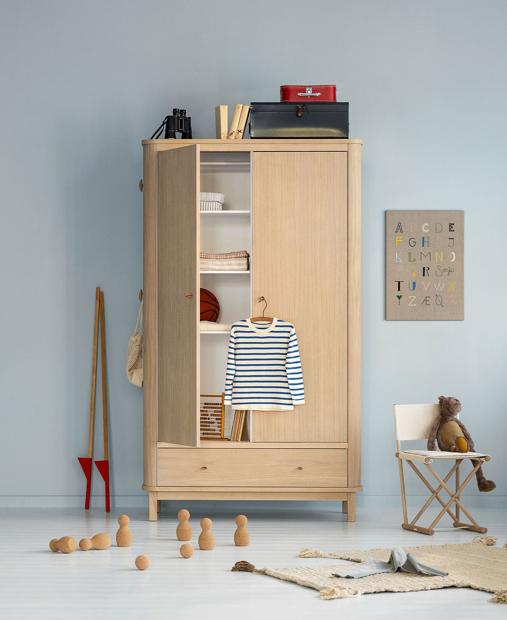 Oliver-Furniture-Wood-Kleiderschrank-2-türig-Eiche-041371