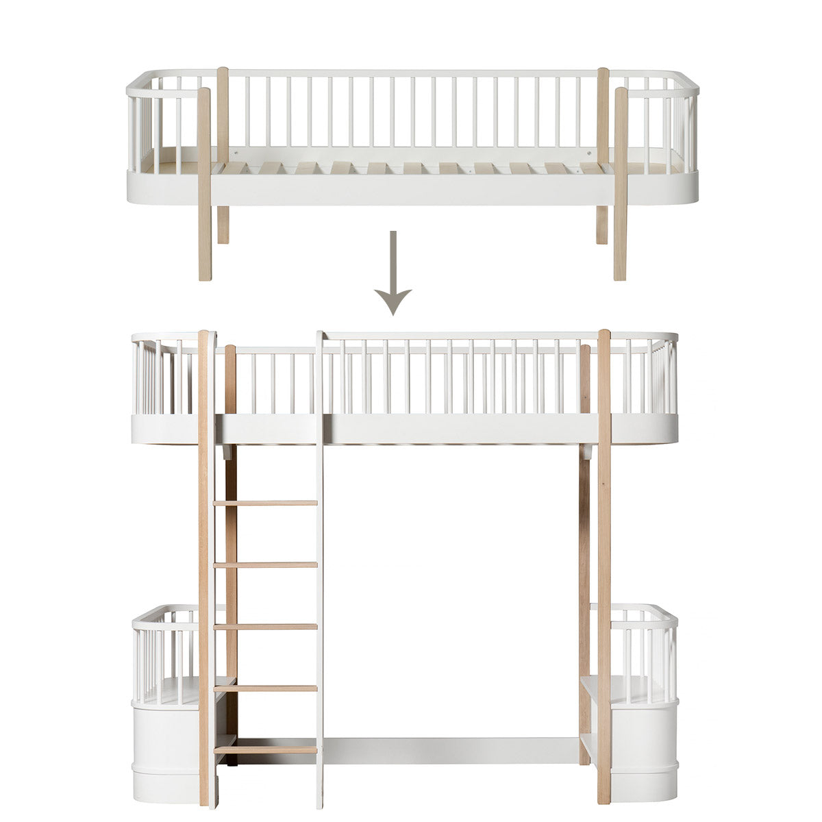 Oliver-Furniture-Umbauset-wood-Original-bettsofa-zum-Hochbett-weiss-Eiche-041708
