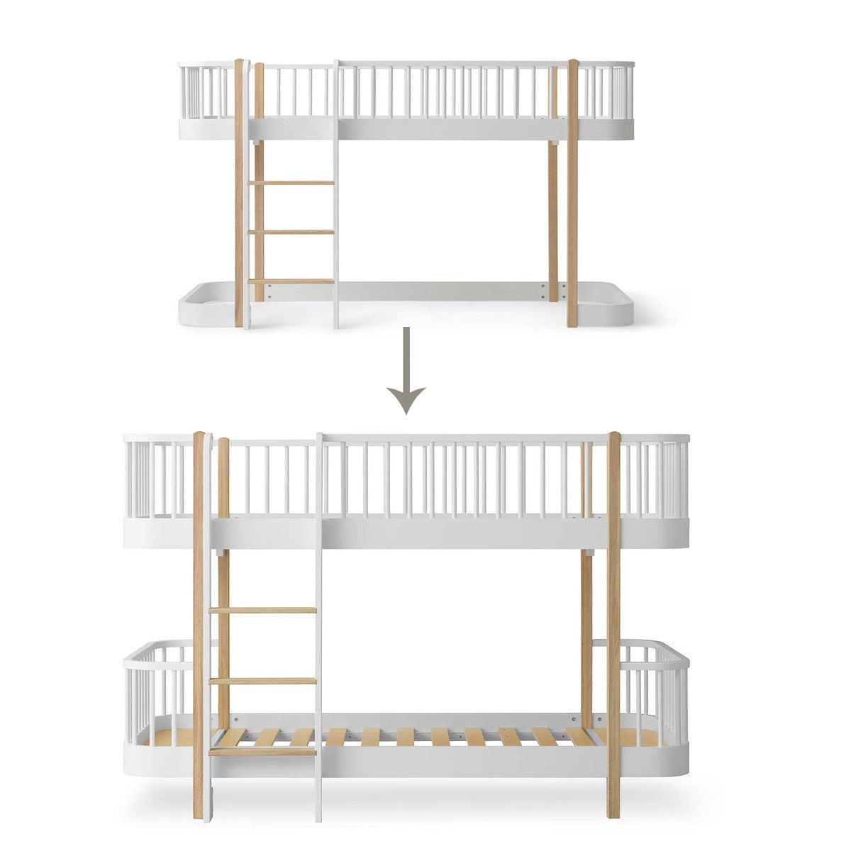 Oliver-Furniture-Umbauset-Wood-Original-halbhohes-Hochbett-128cm-weiss-Eiche-zu-halbhohem-Etagenbett-weiss-Eiche-041765