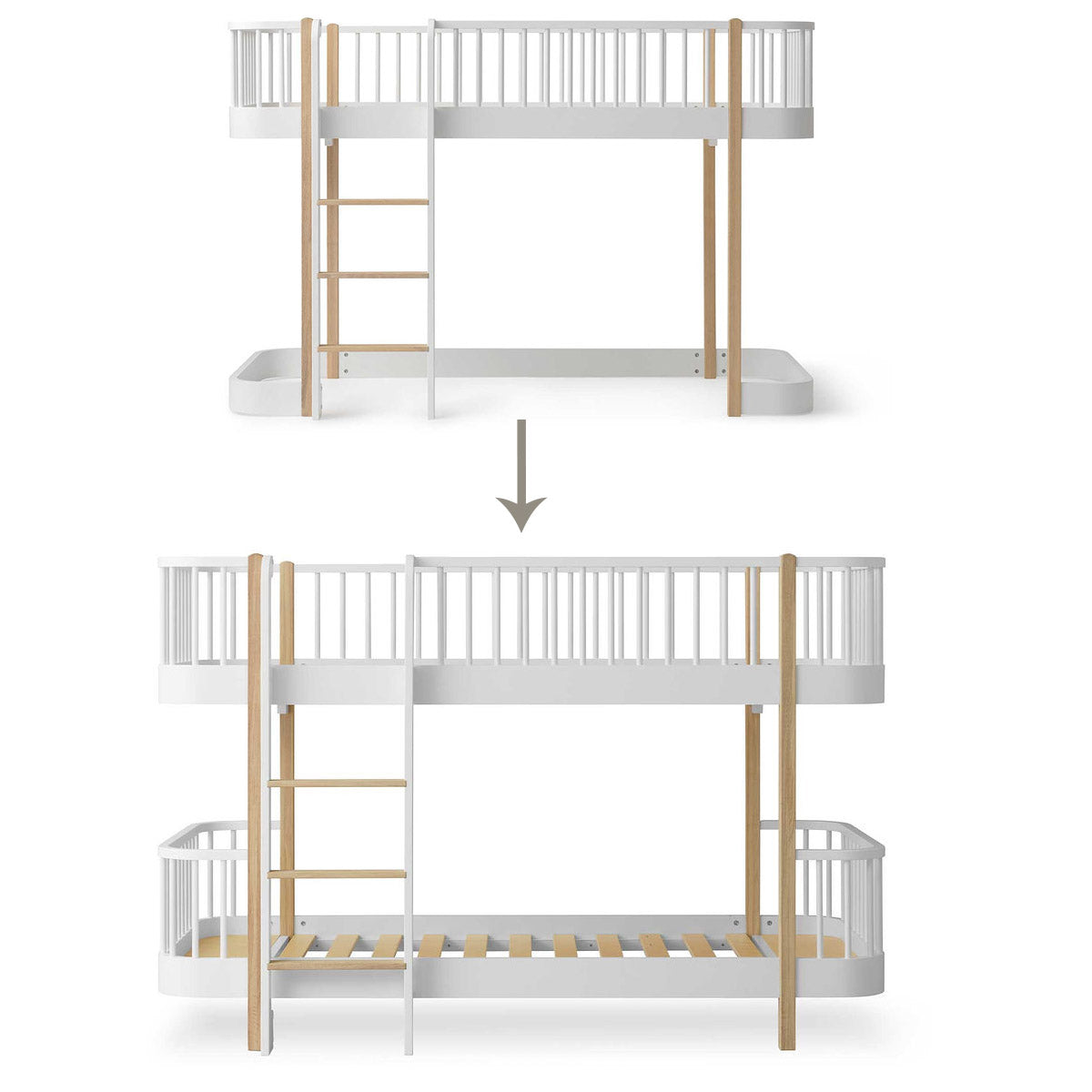 Oliver-Furniture-Umbauset-wood-Original-halbhohes-Hochbett-138cm-in-halbhohes-Etagenbett-weiss-Eiche-041771