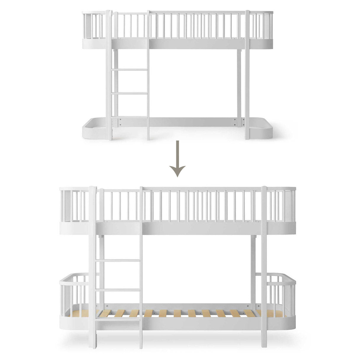 Oliver-Furniture-Umbauset-Wood-Original-halbhohes-Hochbett-138cm-in-halbhohes-Etagenbett-weiss-041770