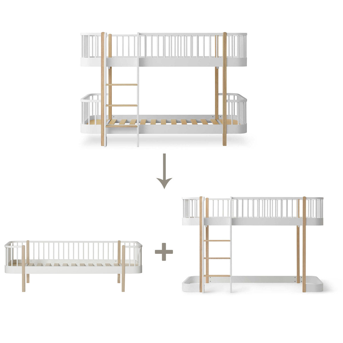 Oliver-Furniture-Umbauset-Wood-Original-halbhohes-Etagenbett-zu-Bettsofa-und-halbhohem-Hochbett-weiss-Eiche-041775
