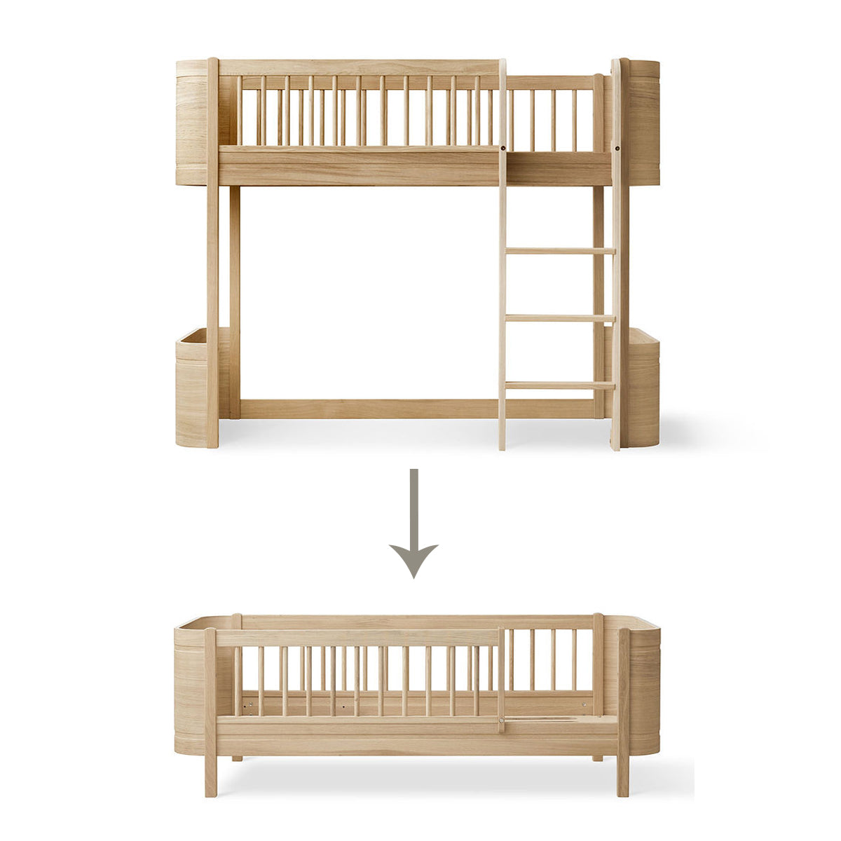 Umbauset-Oliver-Furniture-Mini-halbhohes-Hochbett-zum-Juniorbett-041788-Eiche