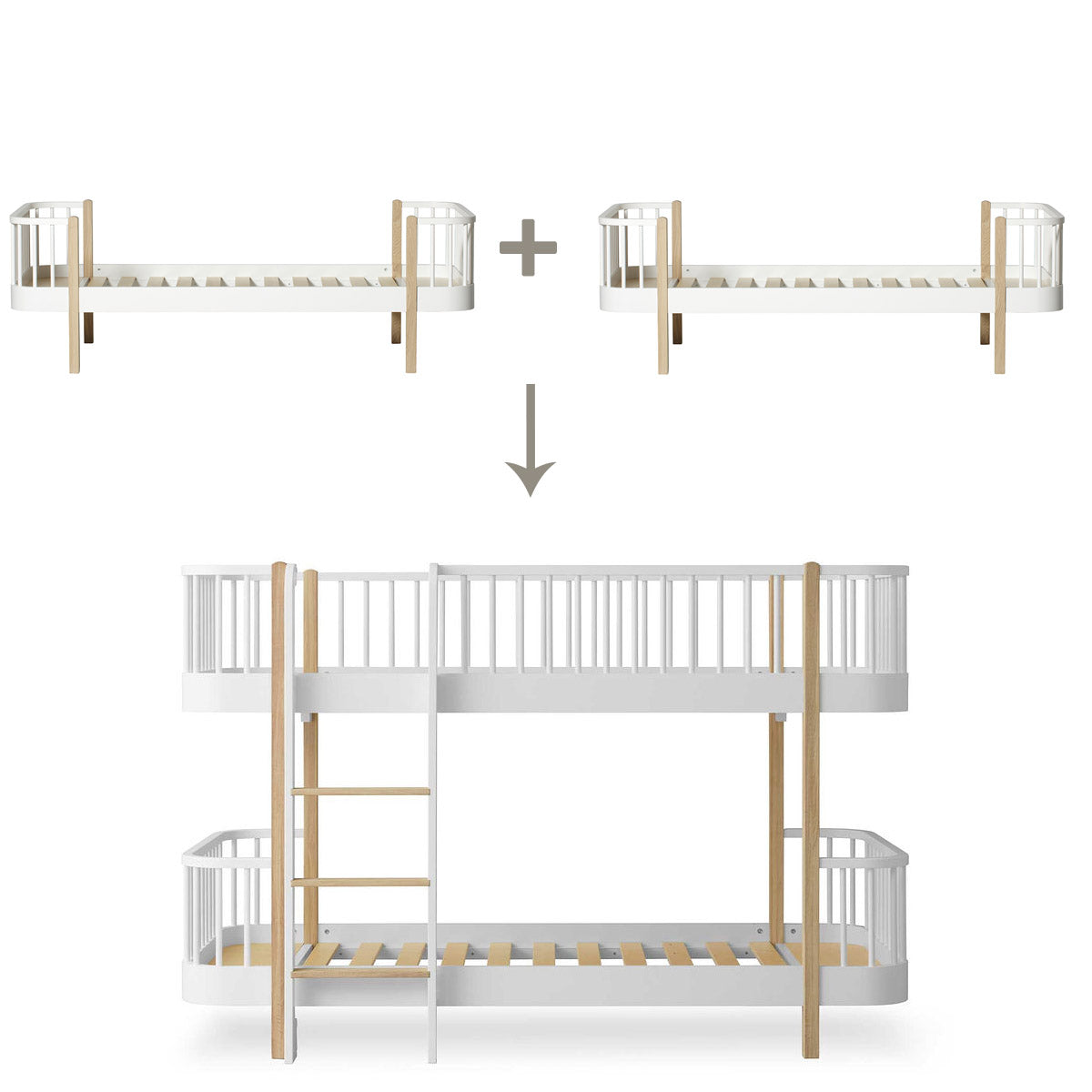 Oliver-Furniture-Umbauet-Wood-Original-zwei-Einzelbetten-in-halbhohes-Etagenbett-weiss-Eiche-041761