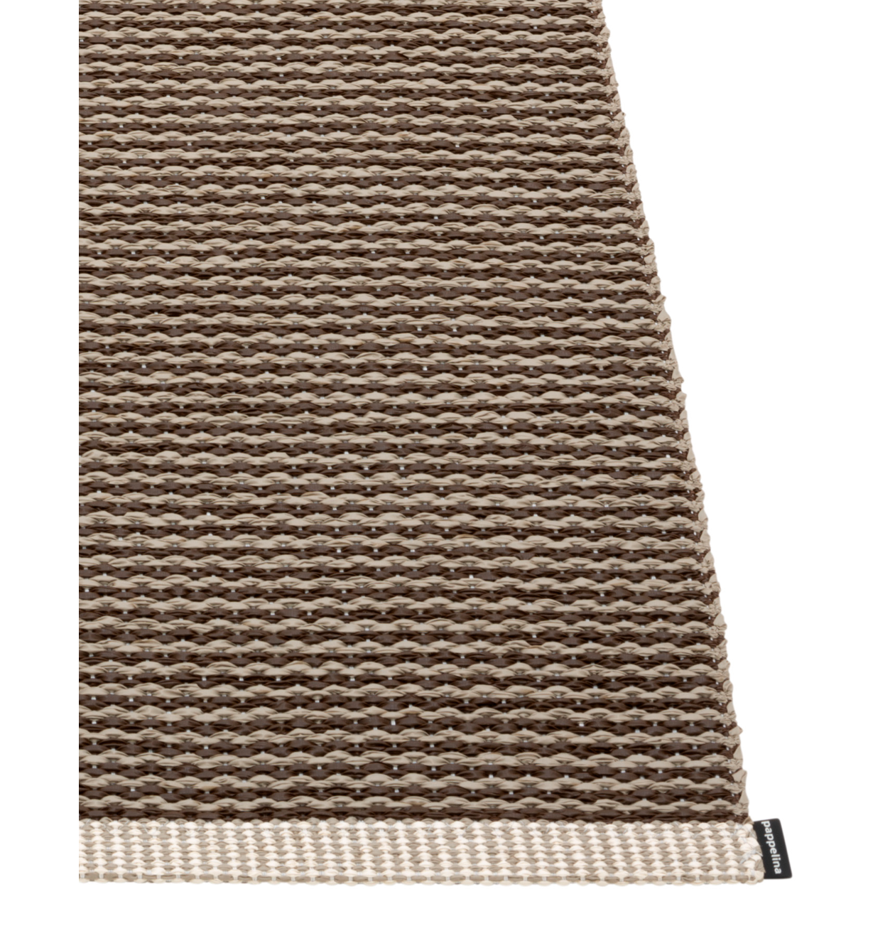 Pappelina-Teppich-Mono-Dark Brown-Dark Linen