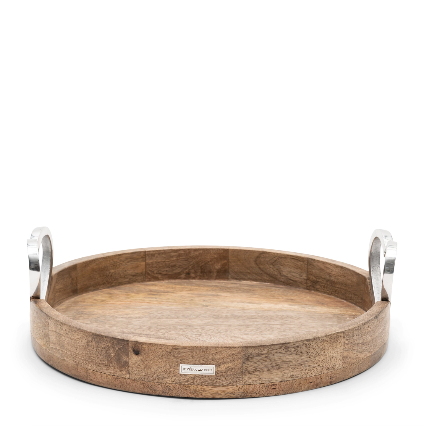 Rundes Rivièra Maison Pretty Hearts Serving Tray aus Mangoholz