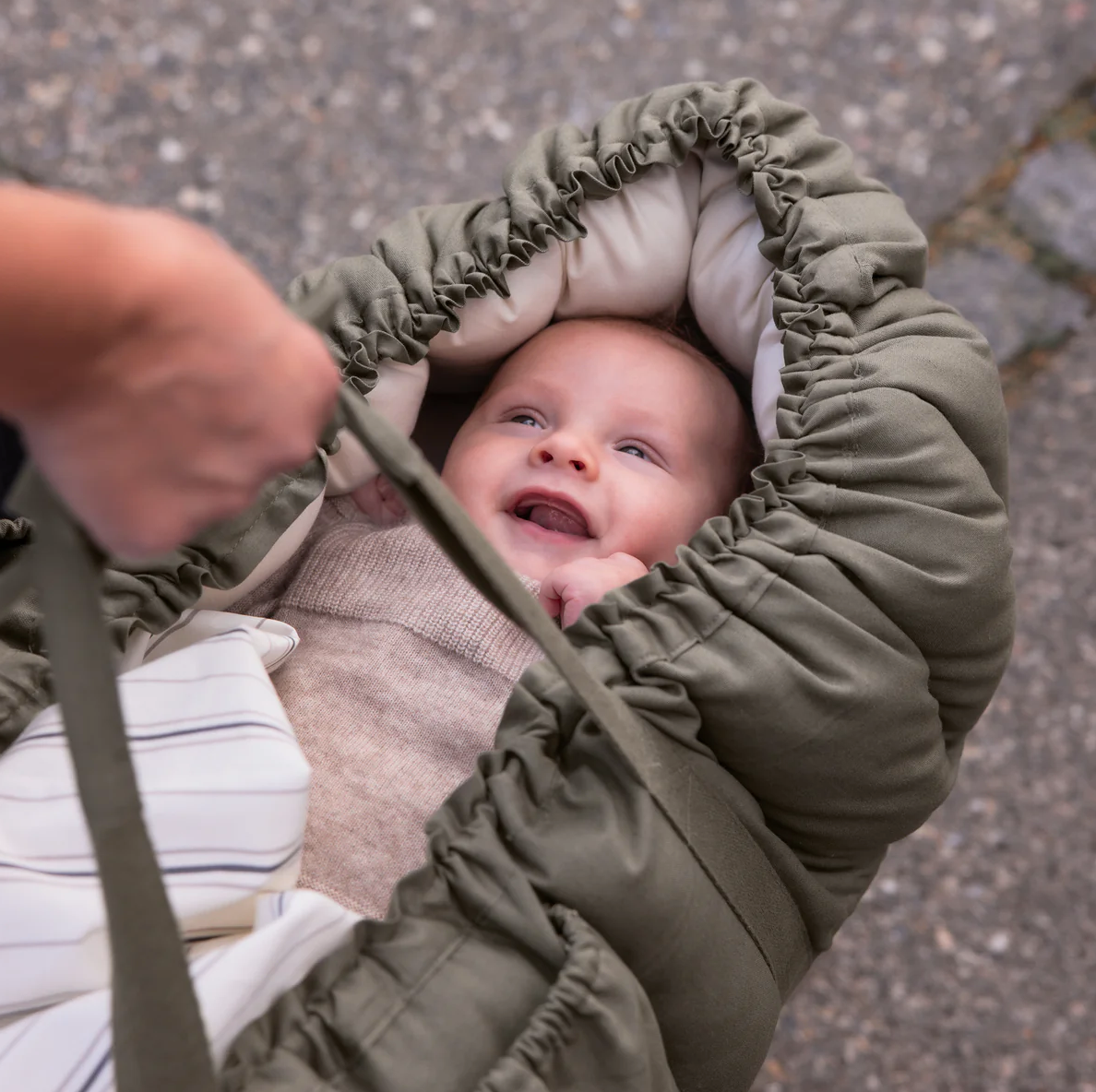 Sebra-3-in-1-Baby-Nest-Dark-Olive