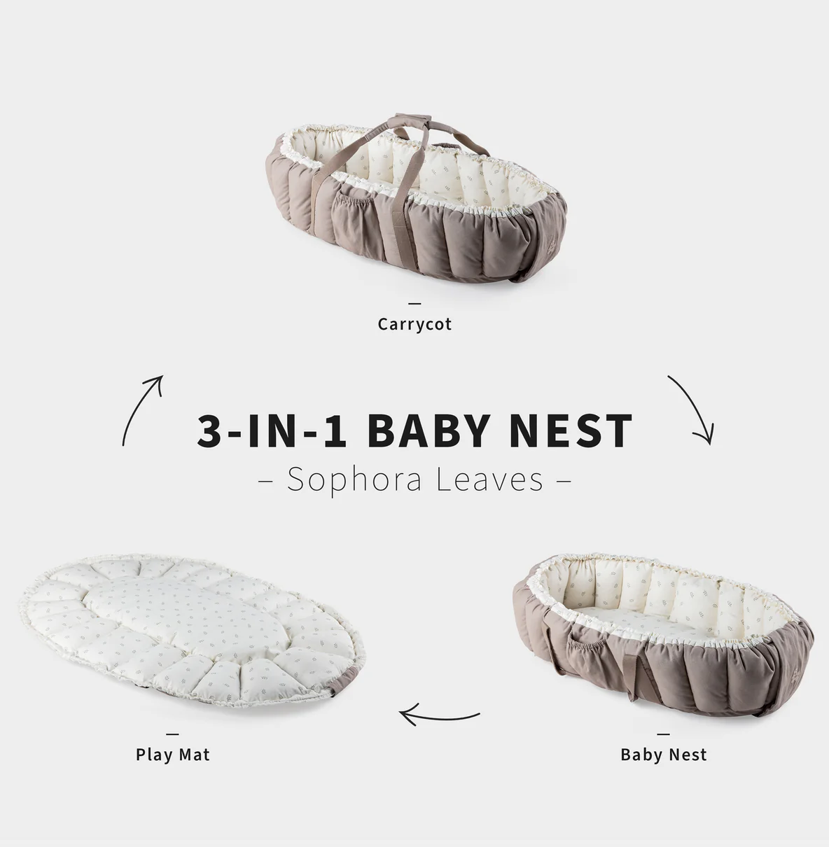 Sebra-3-in-1-Baby-Nest-Sophora-Leaves