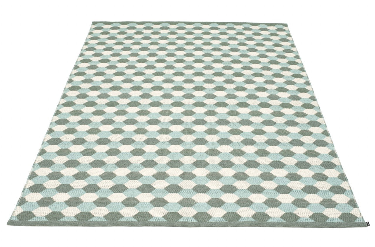 Tapis Pappelina Dana Army Turquoise pâle Vanille
