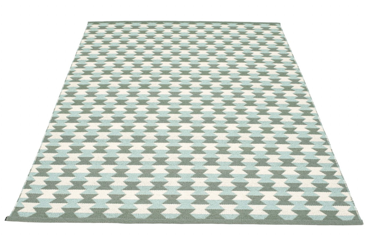 Tapis Pappelina Dana Army Turquoise pâle Vanille