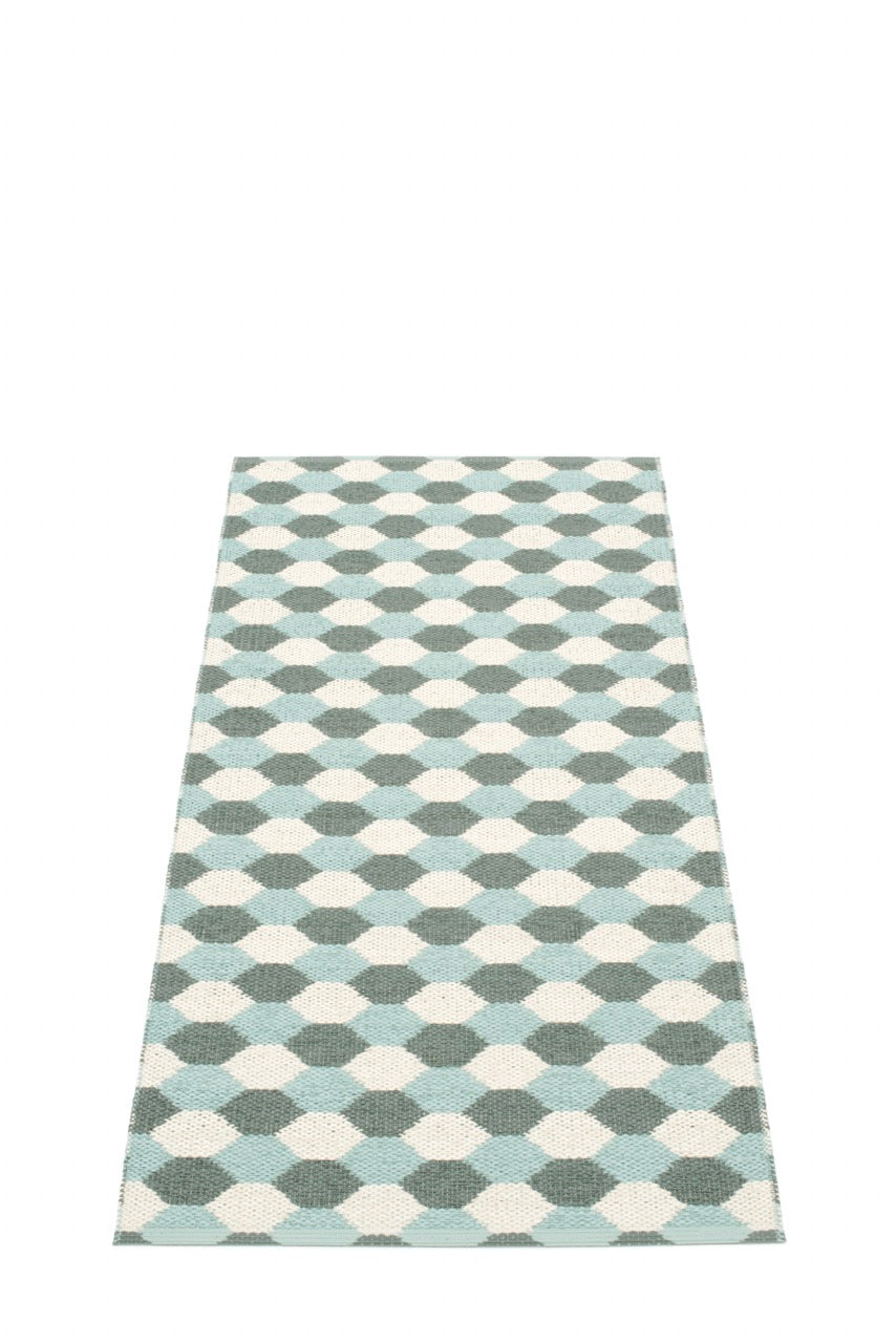 Tapis Pappelina Dana Army Turquoise pâle Vanille