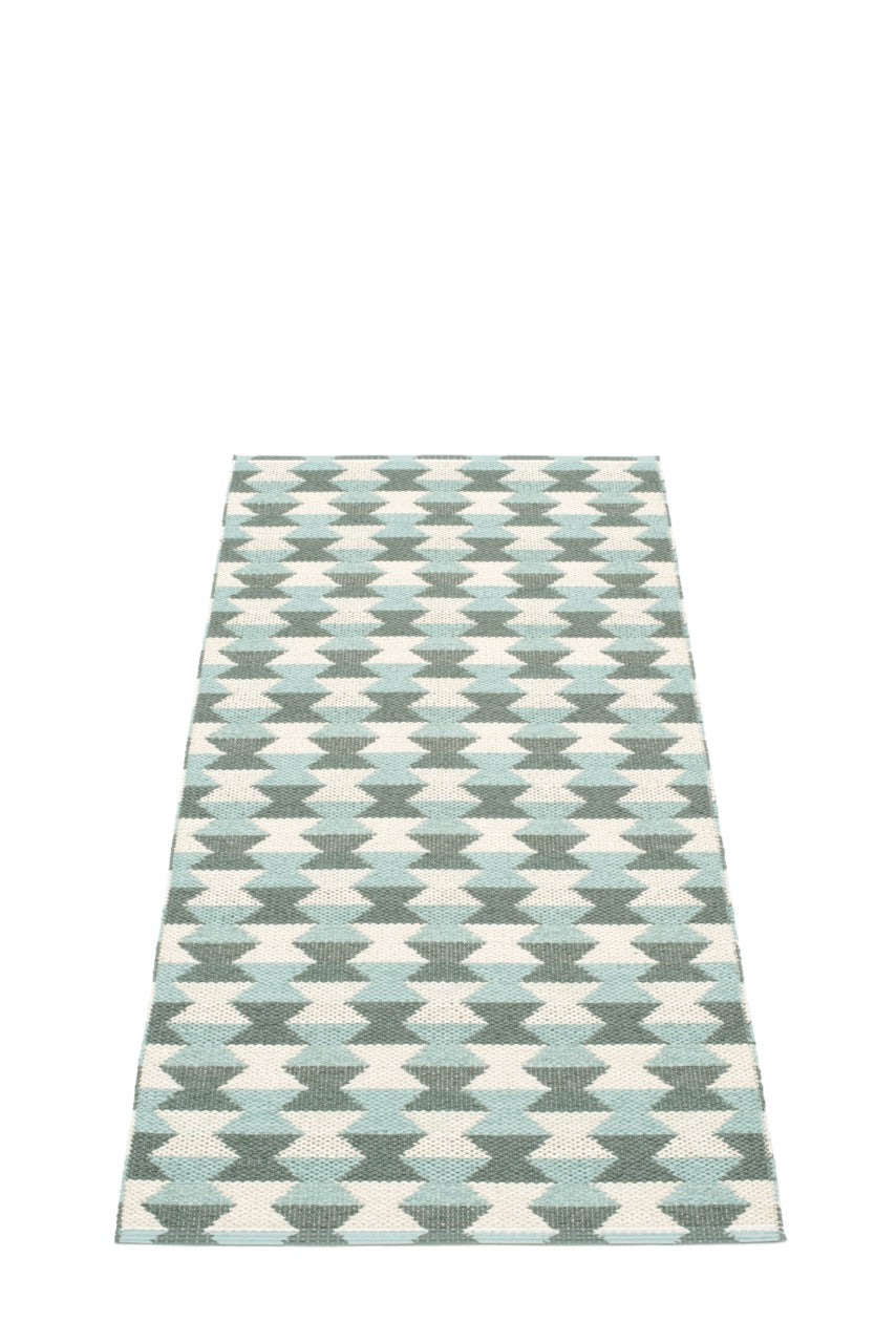 Tapis Pappelina Dana Army Turquoise pâle Vanille