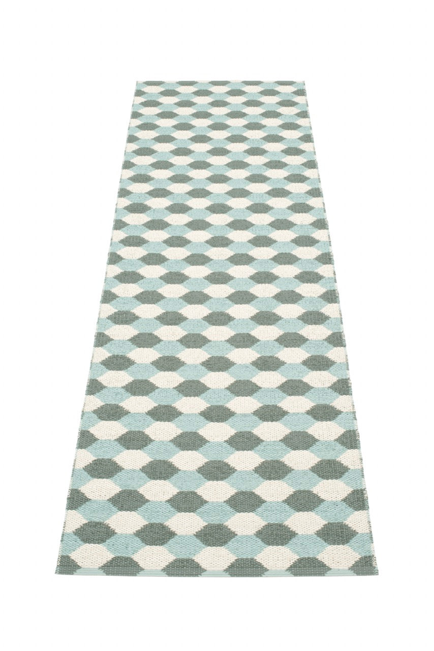 Tapis Pappelina Dana Army Turquoise pâle Vanille