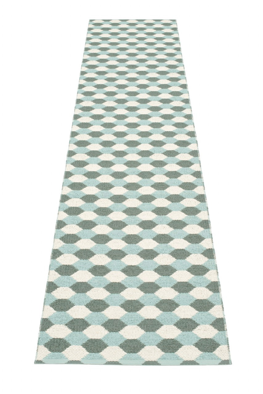 Tapis Pappelina Dana Army Turquoise pâle Vanille