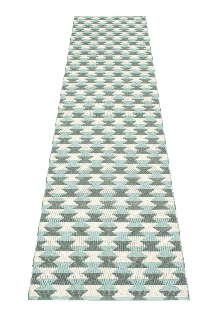 Tapis Pappelina Dana Army Turquoise pâle Vanille