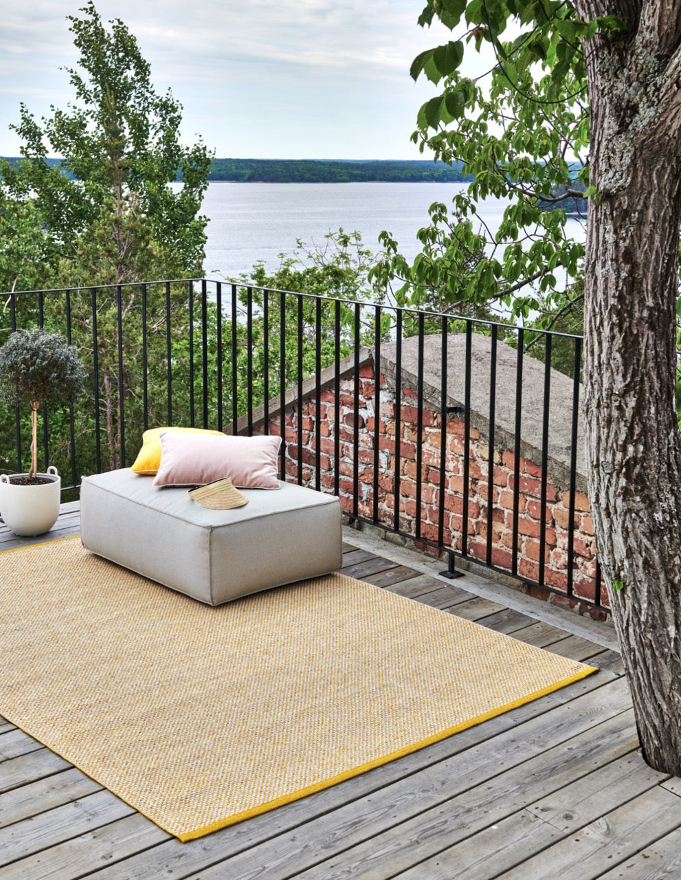 Pappelina-Teppich-Effi-Mustard Pale Rose Vanilla