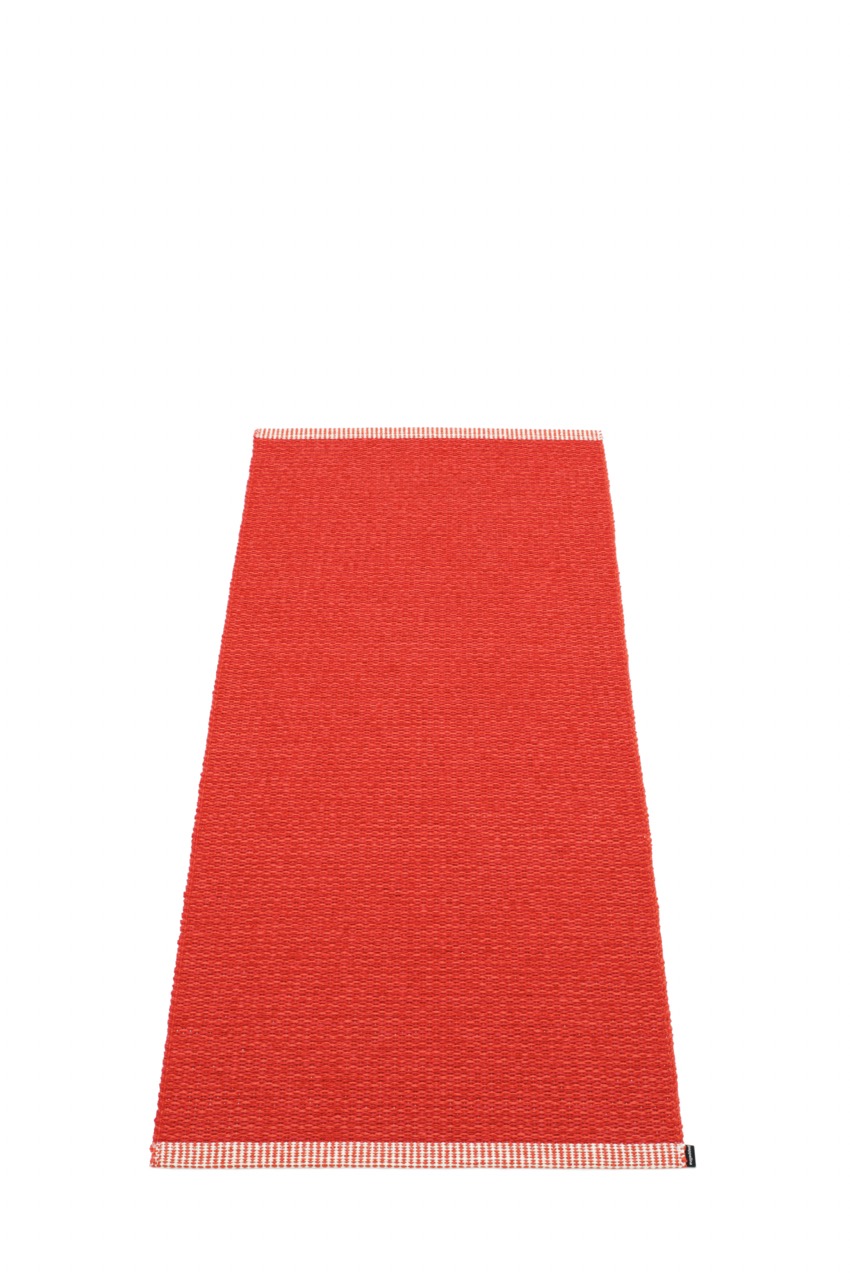 Pappelina-Teppich-Mono-Coral Red-Red