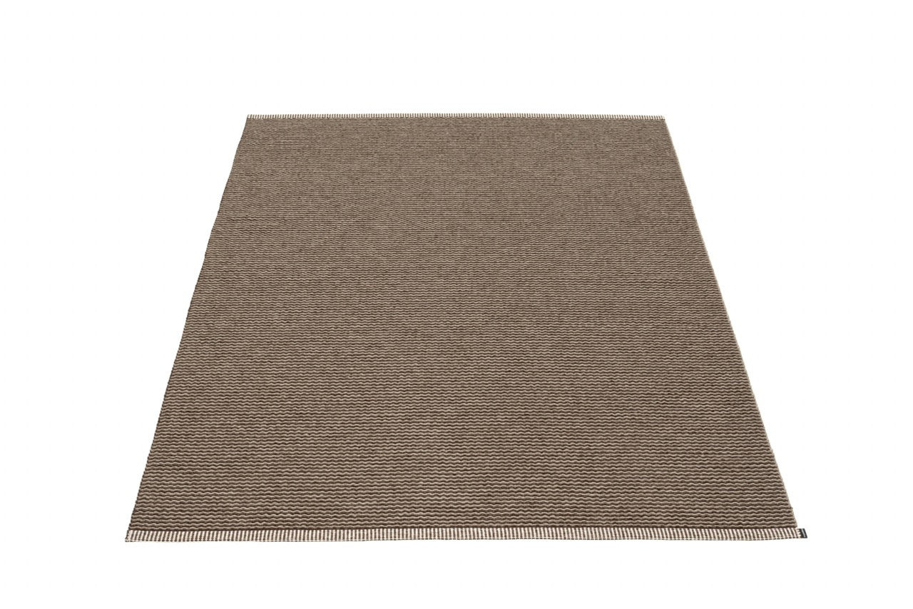 Pappelina-Teppich-Mono-Dark Brown-Dark Linen