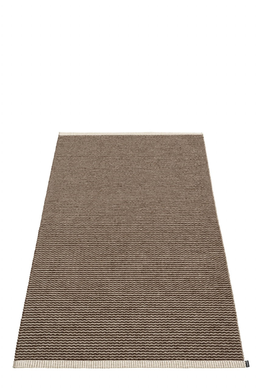 Pappelina-Teppich-Mono-Dark Brown-Dark Linen