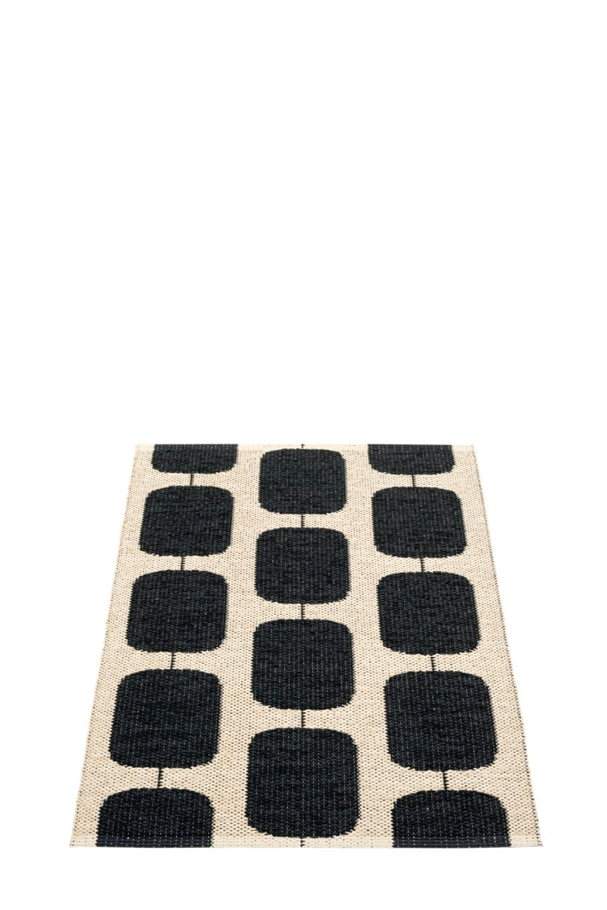 Pappelina-Sten-Carpet-Black-Cream