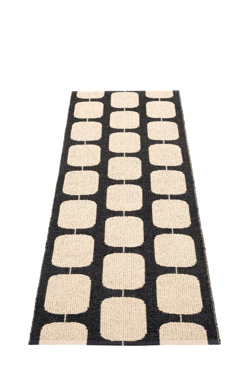 Pappelina-Sten-Carpet-Black-Cream