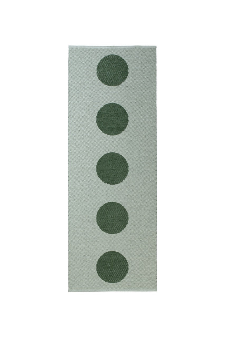 Läuferteppich mit doppelseitigem Design, handgemacht in Schweden.