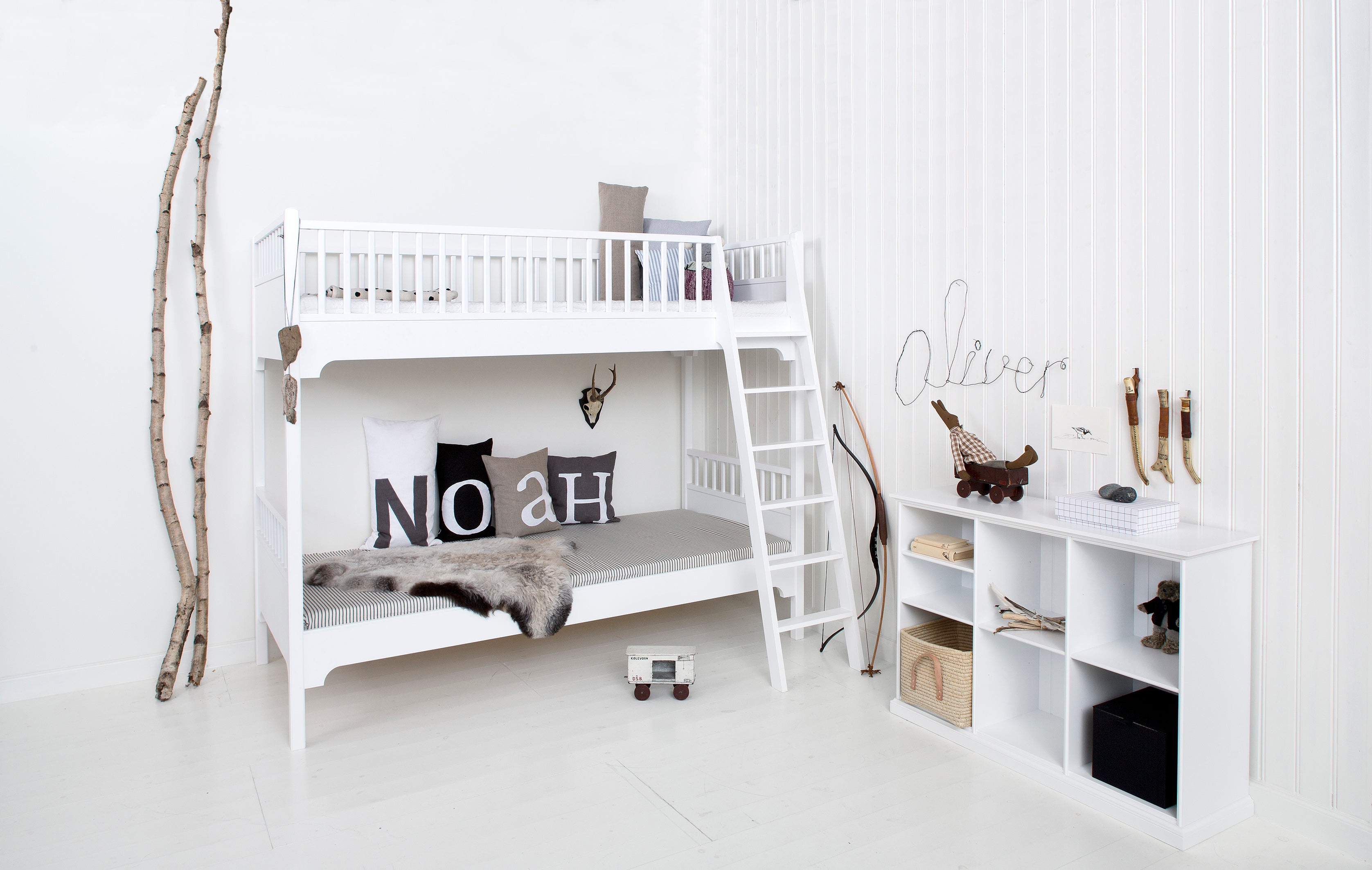 Oliver Furniture Seaside bunk bed, 90 x 200 cm, white