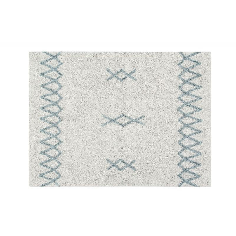 Lorena Canals washable rug BACK TO BASICS: Atlas Natural - Vintage Blue, 120 x 160cm