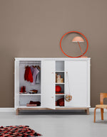 Oliver Furniture Multischrank Wood Collection, 3-türig, weiss/Eiche