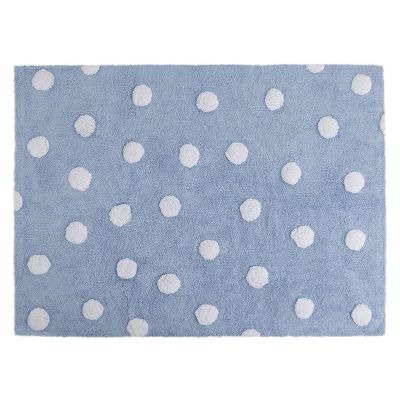 Lorena Canals tapis lavable Topos Bleu, 120 x 160cm